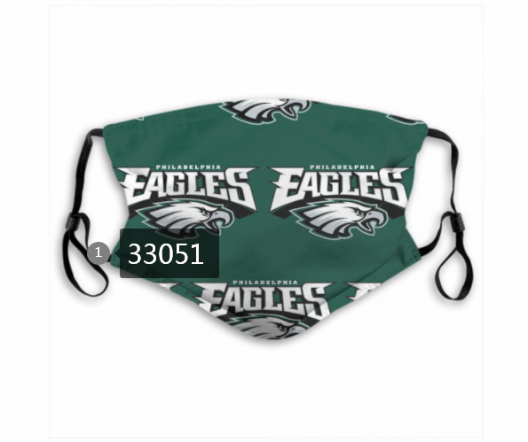 New 2021 NFL Philadelphia Eagles #54 Dust mask with filter->nfl dust mask->Sports Accessory